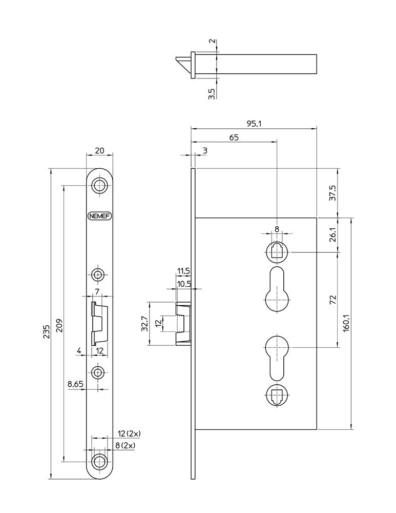 deurslot insteek d&n pc nemef-5