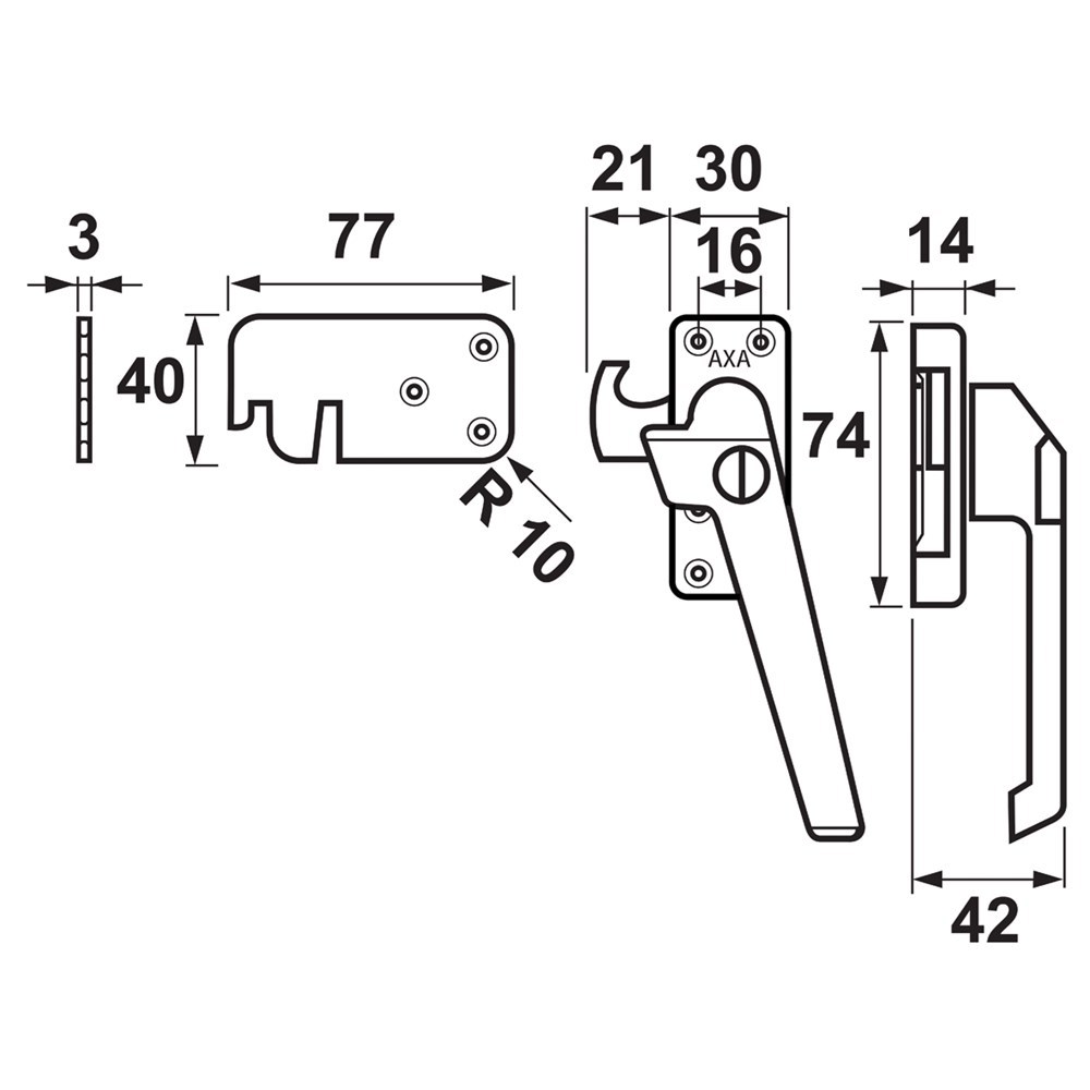 raamsluiting aluminium f1 axa-5