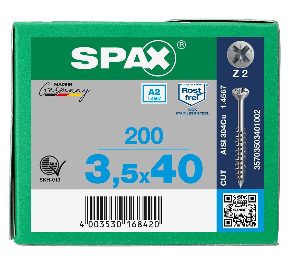 glaslatschroef rvs spax-9