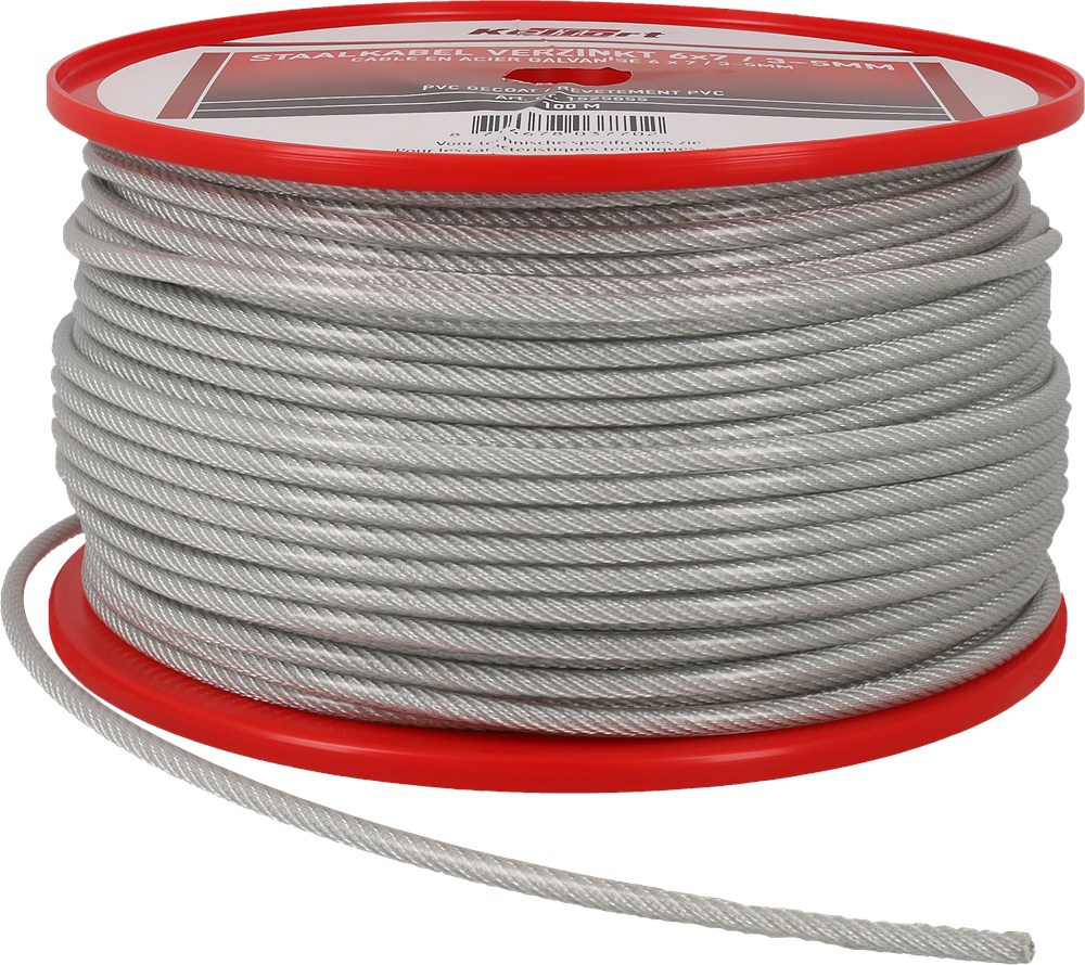staalkabel elvz met pvc coating kelfort
