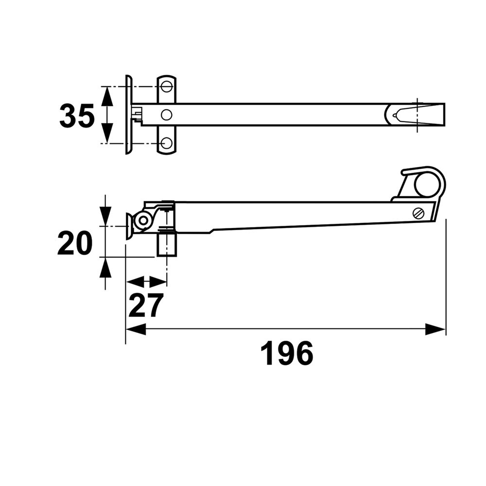 combi-raamuitzetter rvs/zwart axa-5