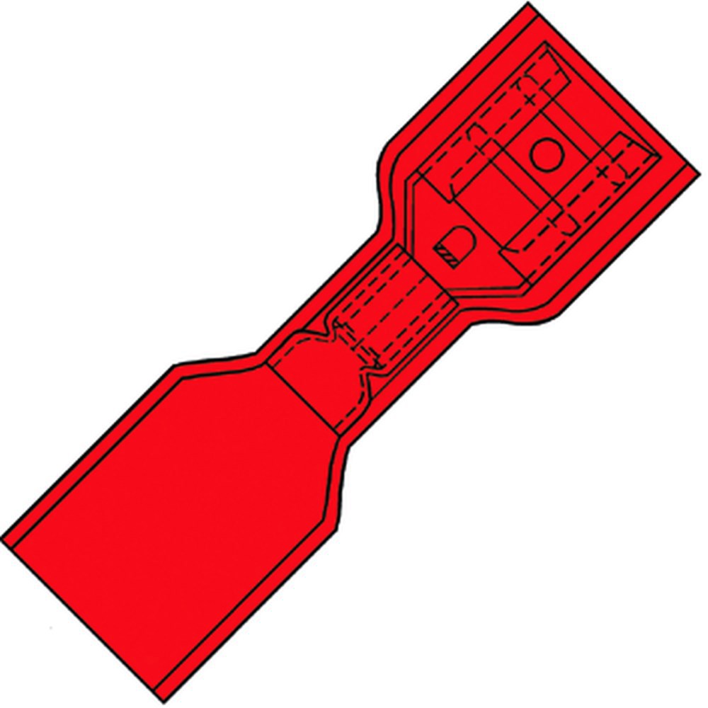 kabelschoen vlakstekerhuls waterd. rood