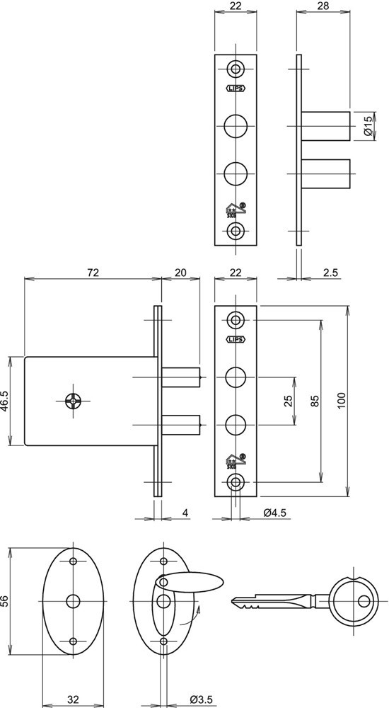 veiligheidsbijzetpenslot insteek ikon-4