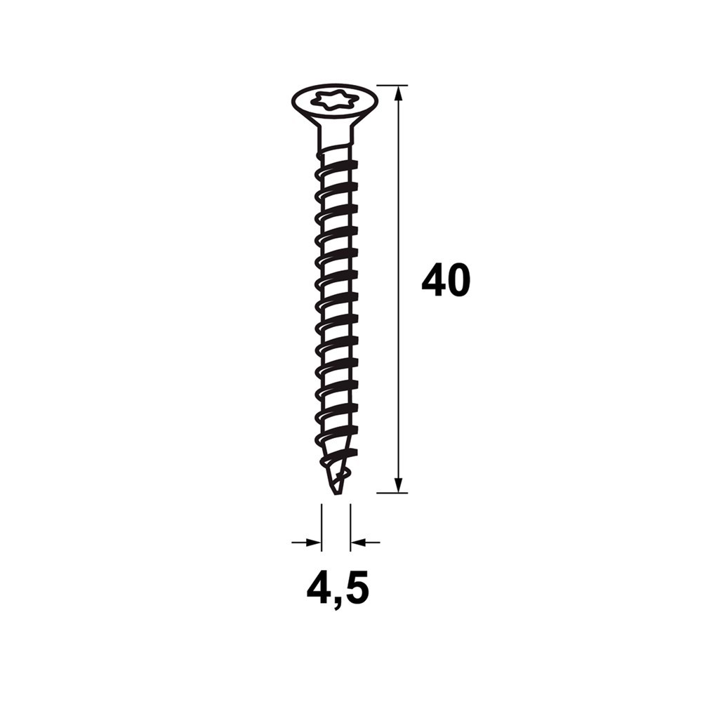 spaanplaatschroef zwart verzinkt axa-3