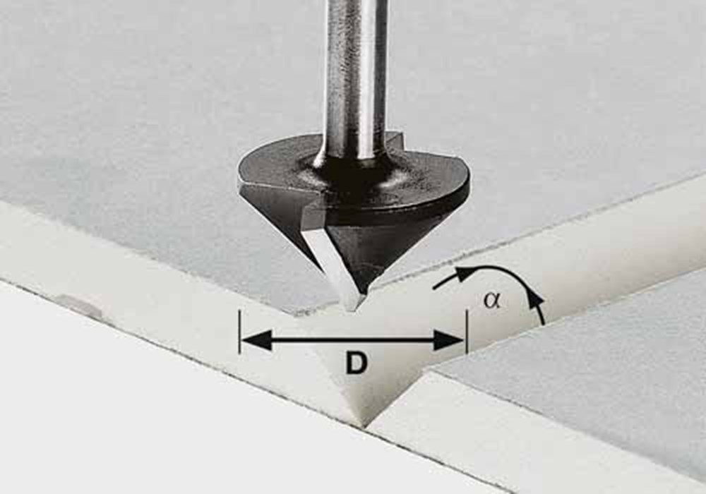 V-groeffrees hardmetaal festool