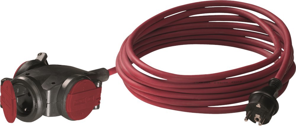 verdeelblok rubber 3-voudig met kabel-6