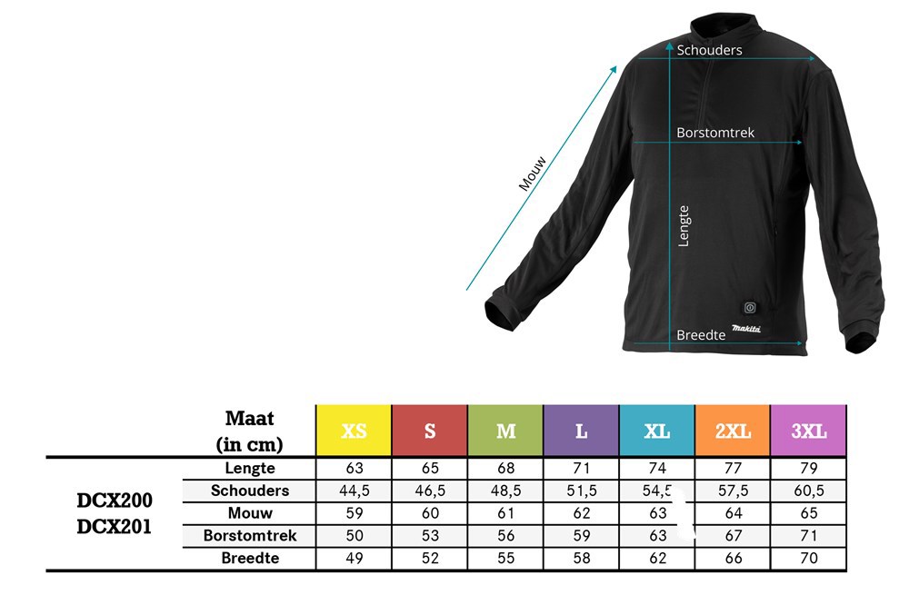 ondershirt verwarmd makita-8