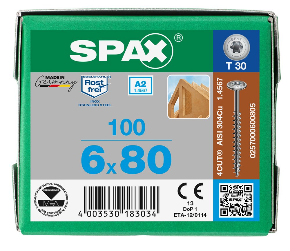 tellerkopschroef rvs a2 spax-7