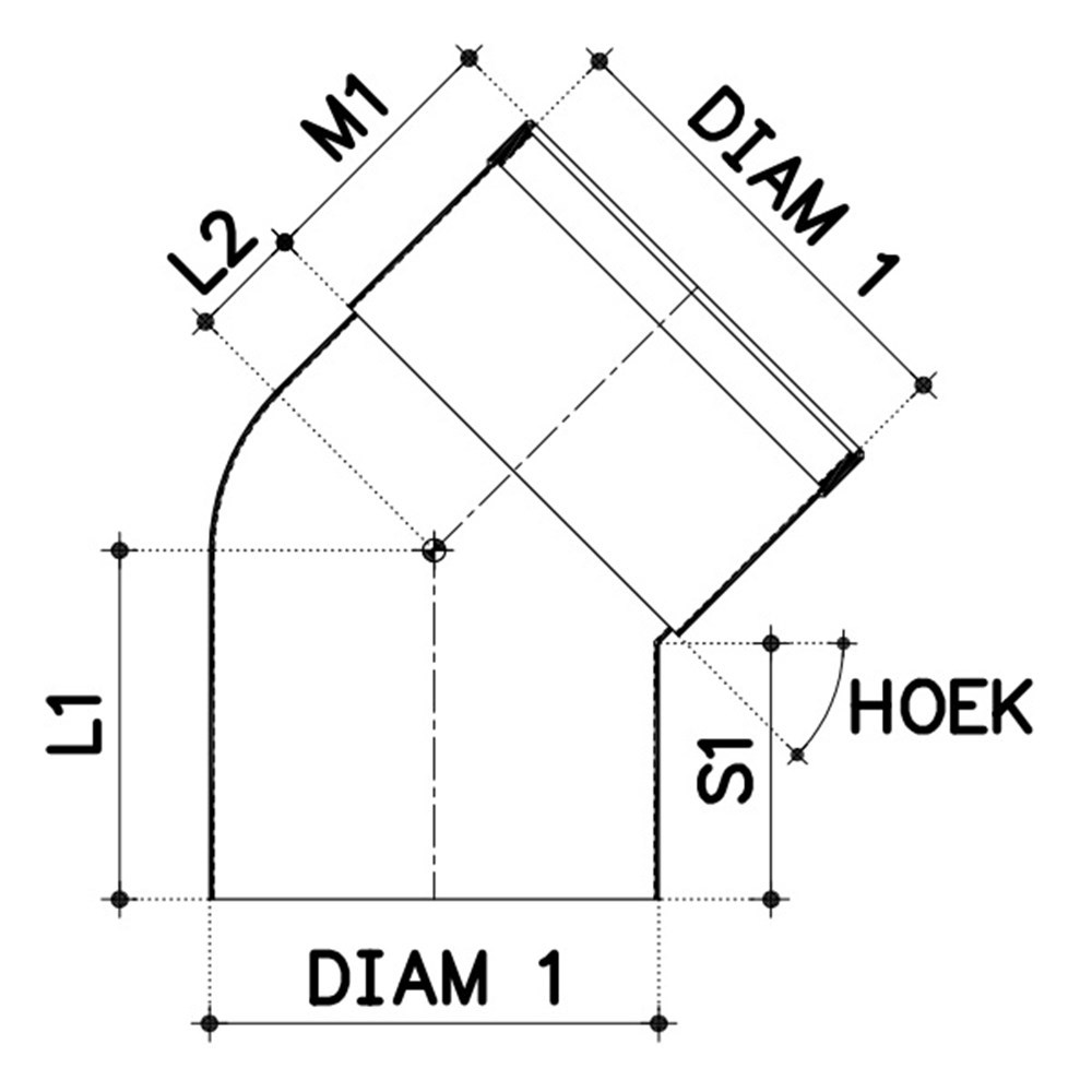 bocht pvc grijs rwa-4