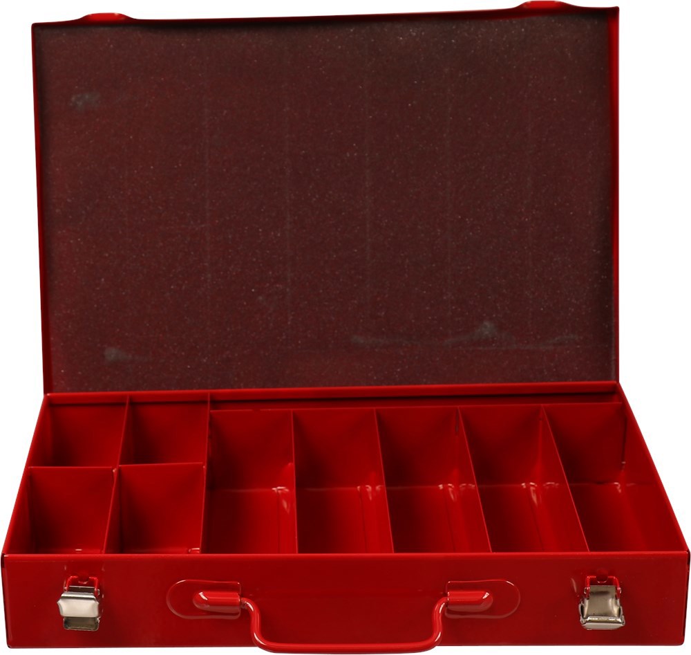 assortimentskoffer metaal rood kelfort-3