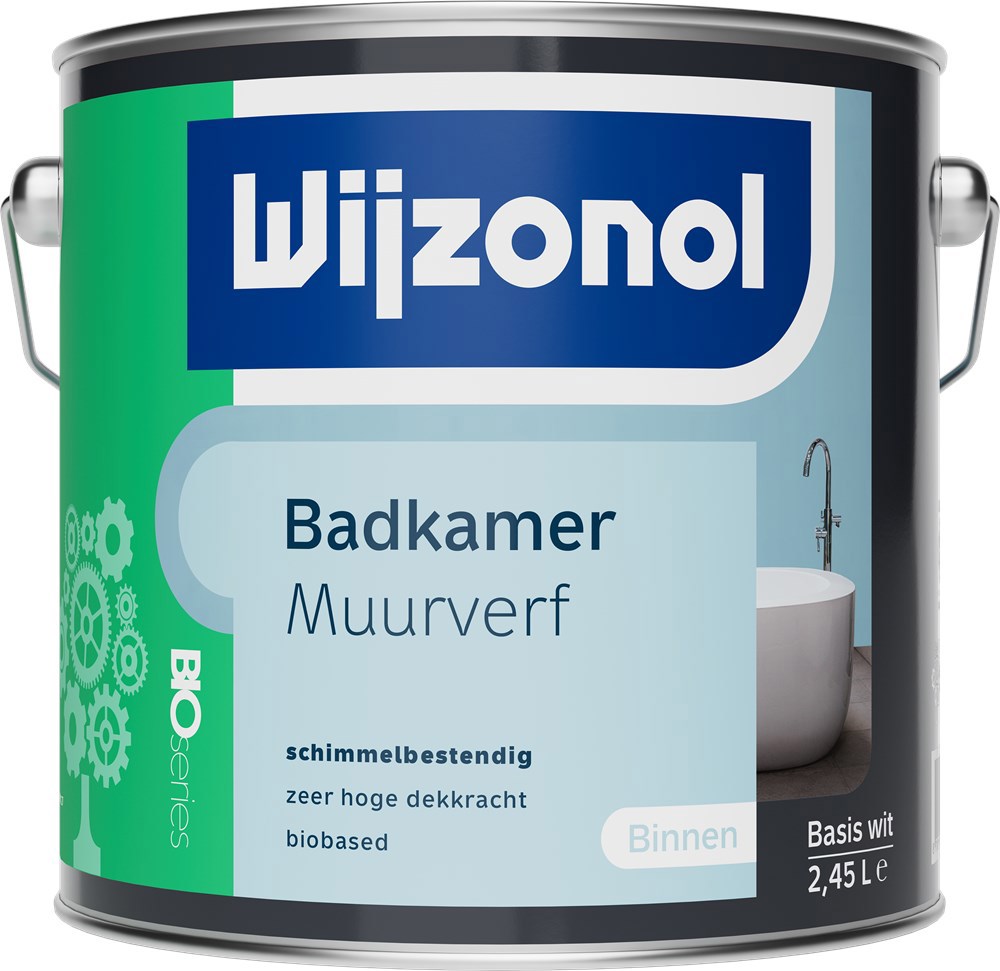 muurverf badkamer mat wit wijzonol