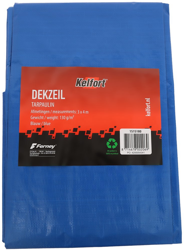 dekzeil versterkt blauw kelfort