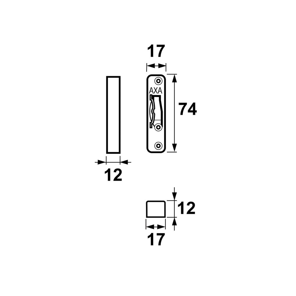 sluitkom smal opbouw zamac axa-4