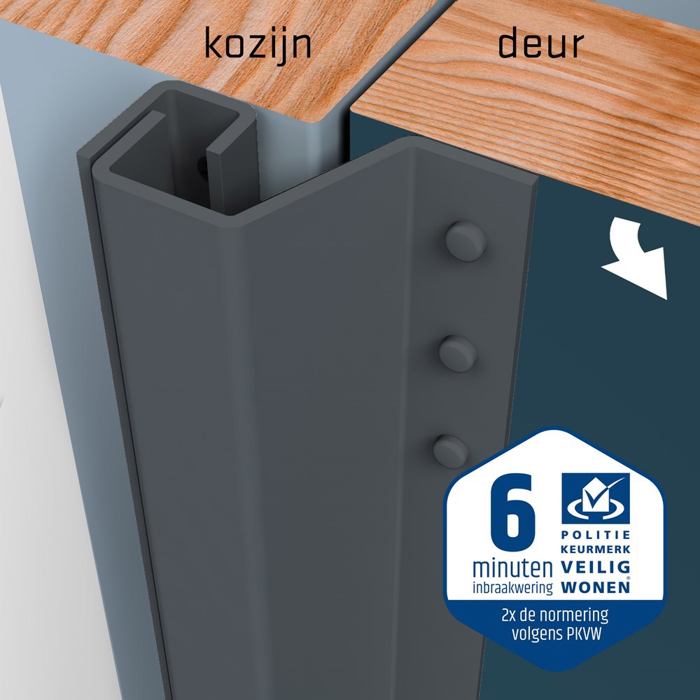 secustrip buitendraaiend baz.grijs skg*-3