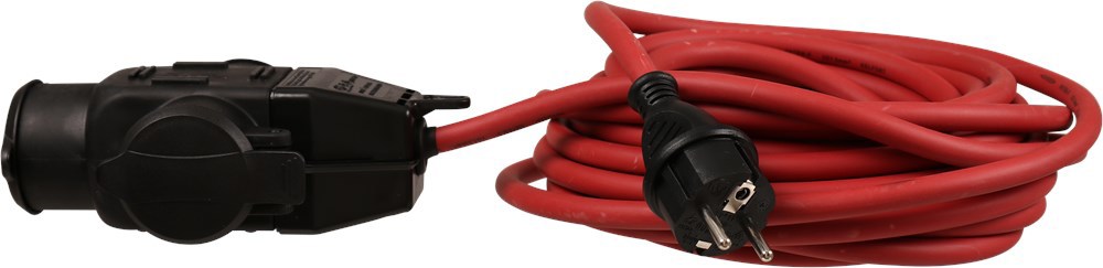 verdeelblok rubber 3-voudig met kabel-4