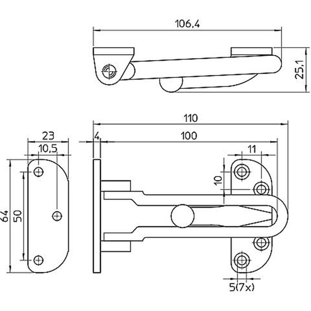 kierstandhouder verchroomd nemef-3