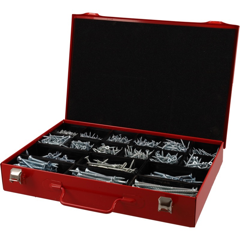 assortimentskoffer metaal rood kelfort-7