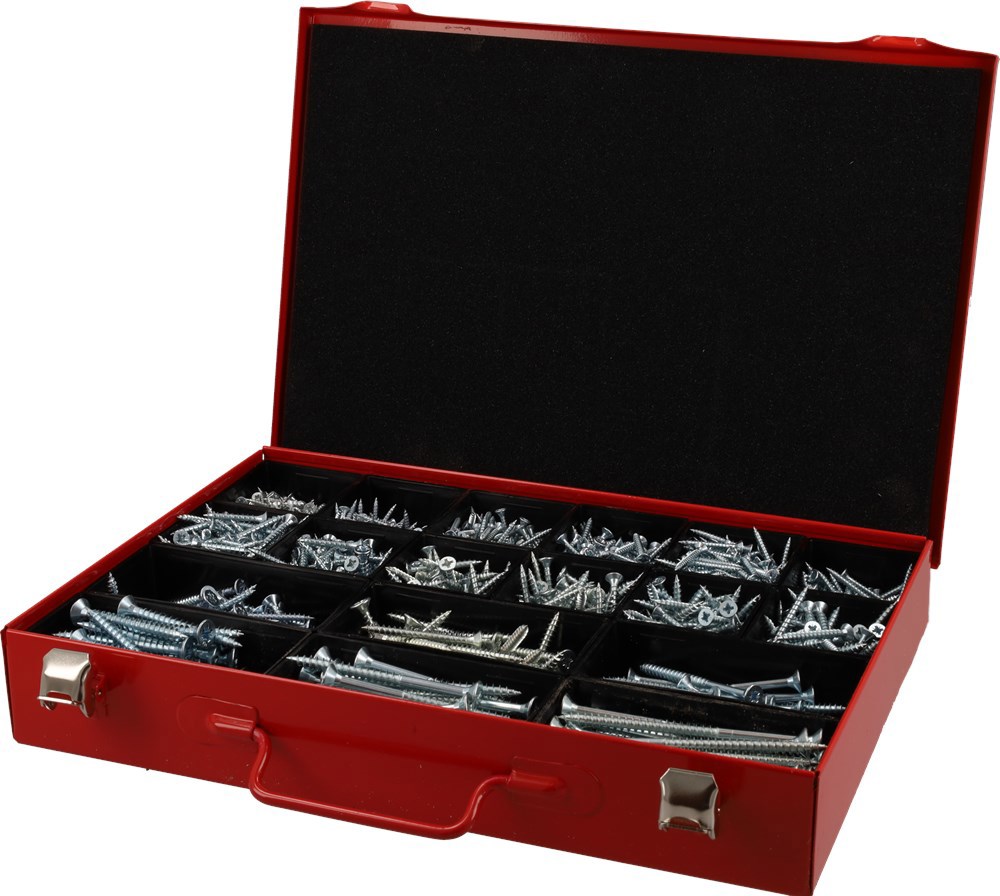 assortimentskoffer metaal rood kelfort-5