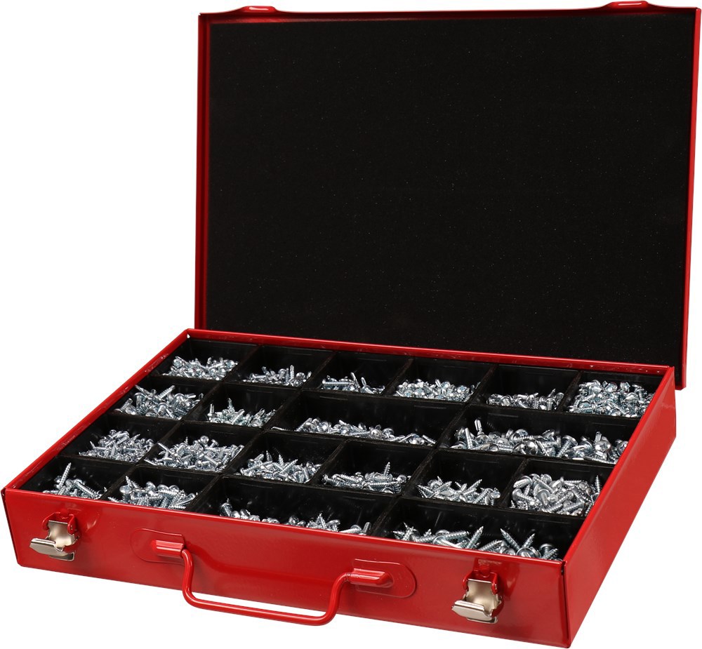 assortimentskoffer metaal rood kelfort