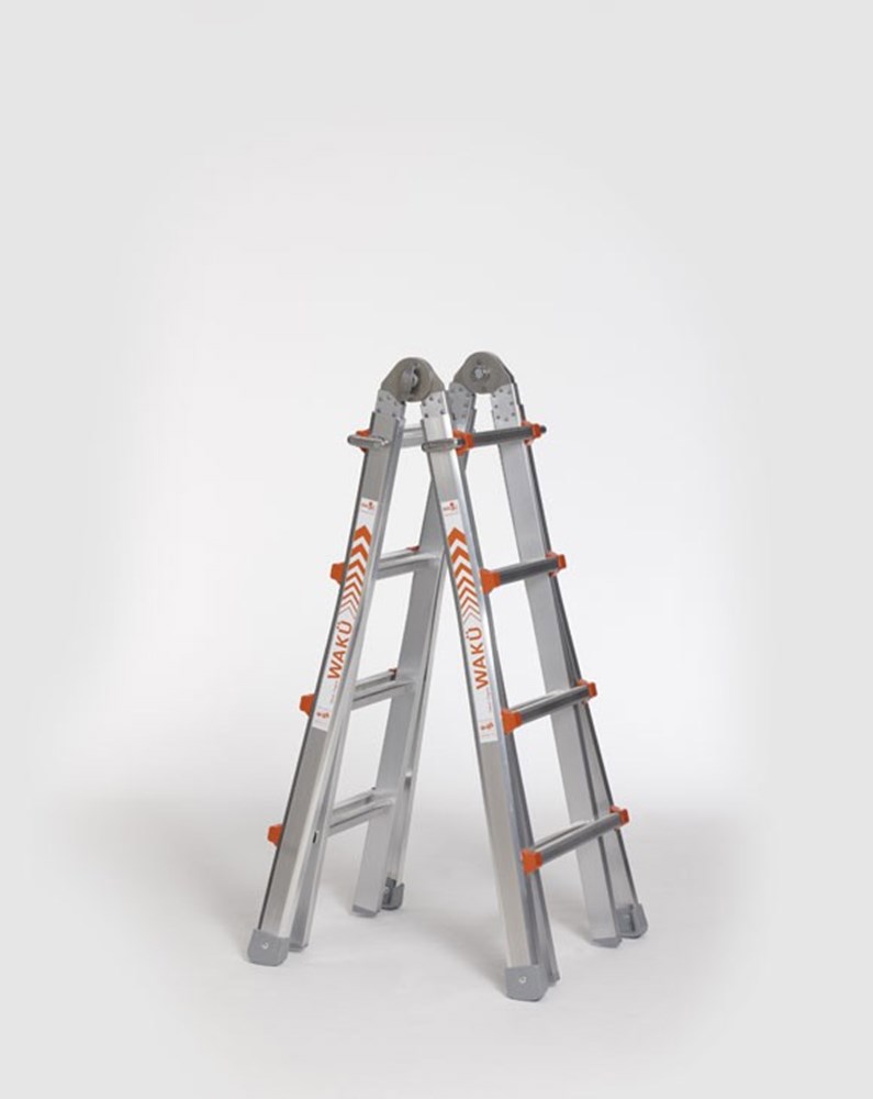 vouwladder telescoop alu.ongecoat waku