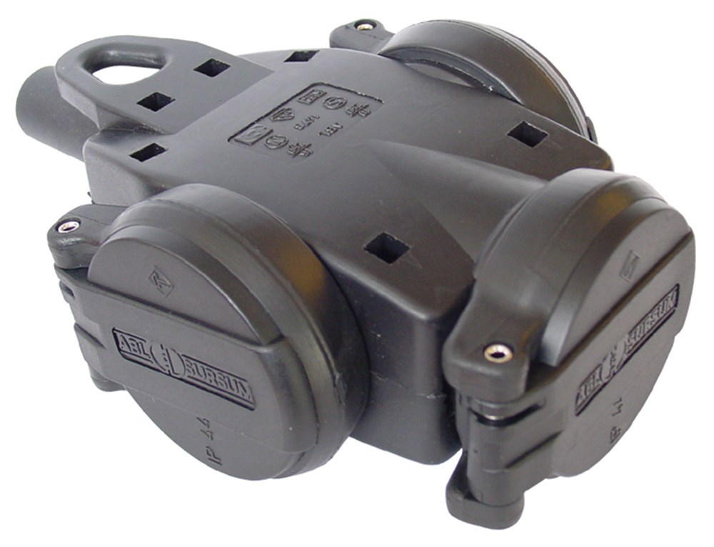 verdeelblok rubber 3-voudig zonder kabel