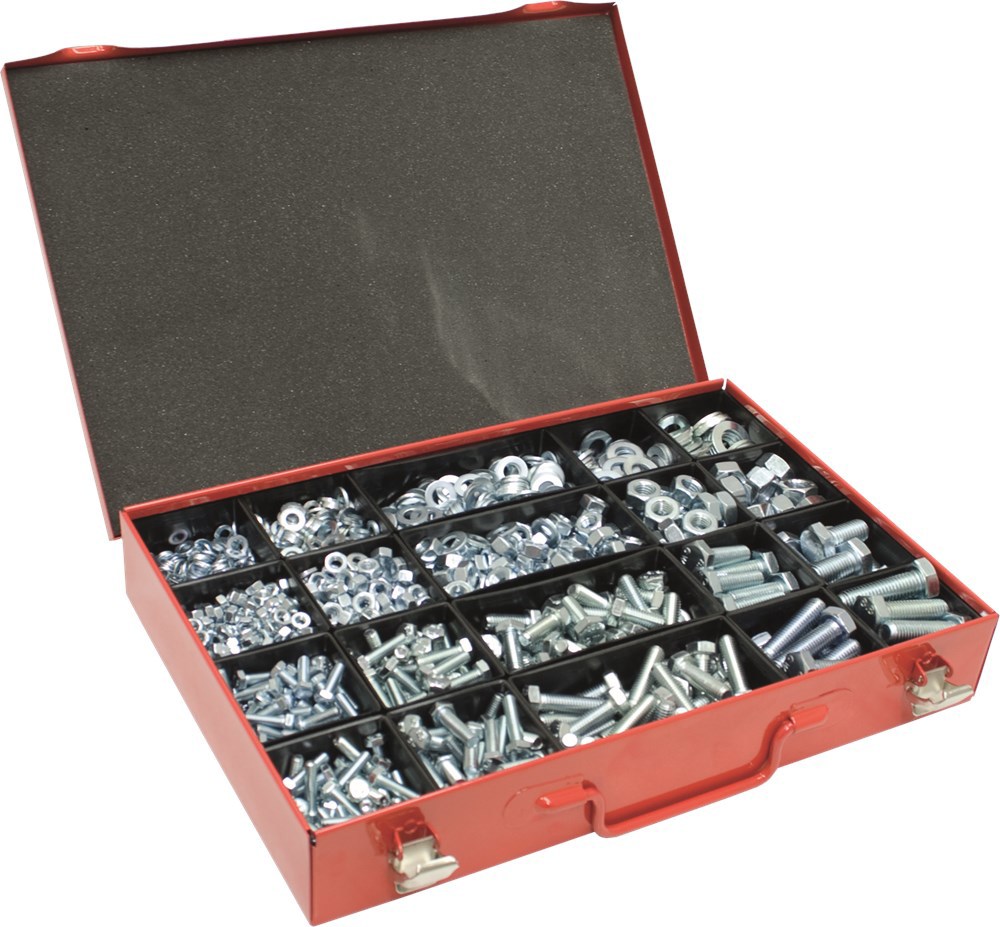 assortimentskoffer metaal rood kelfort