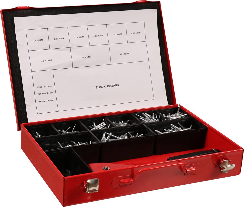 assortimentskoffer metaal rood kelfort-3