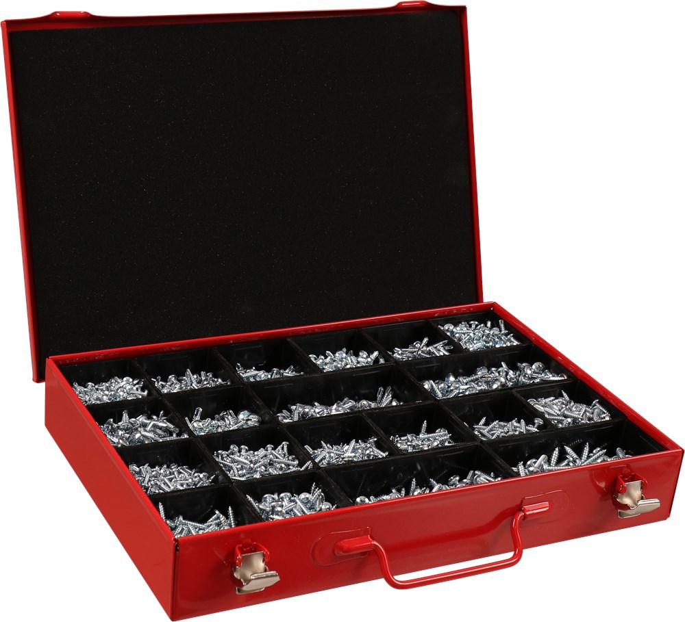assortimentskoffer metaal rood kelfort-4