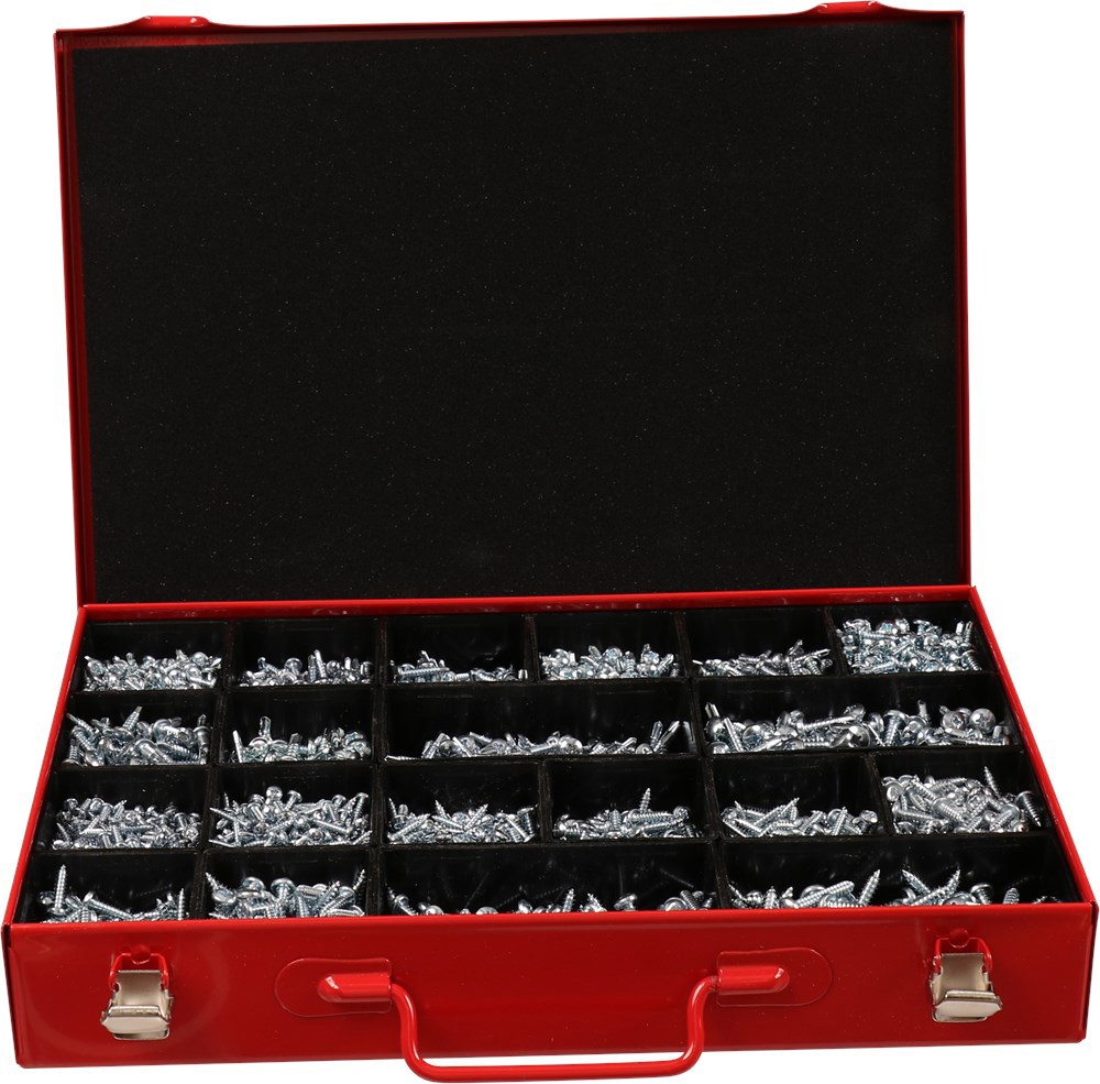 assortimentskoffer metaal rood kelfort-3