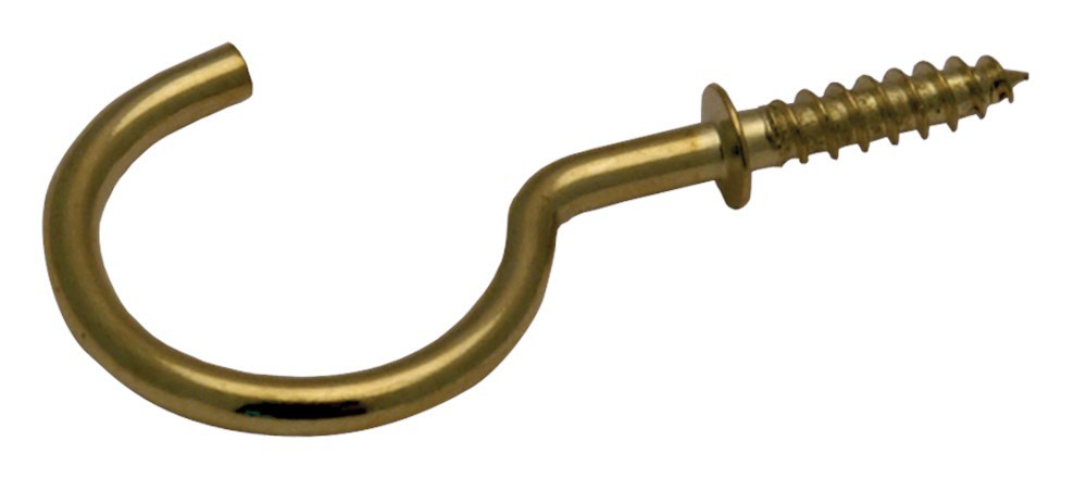 schroefhaak met borst vermessingd