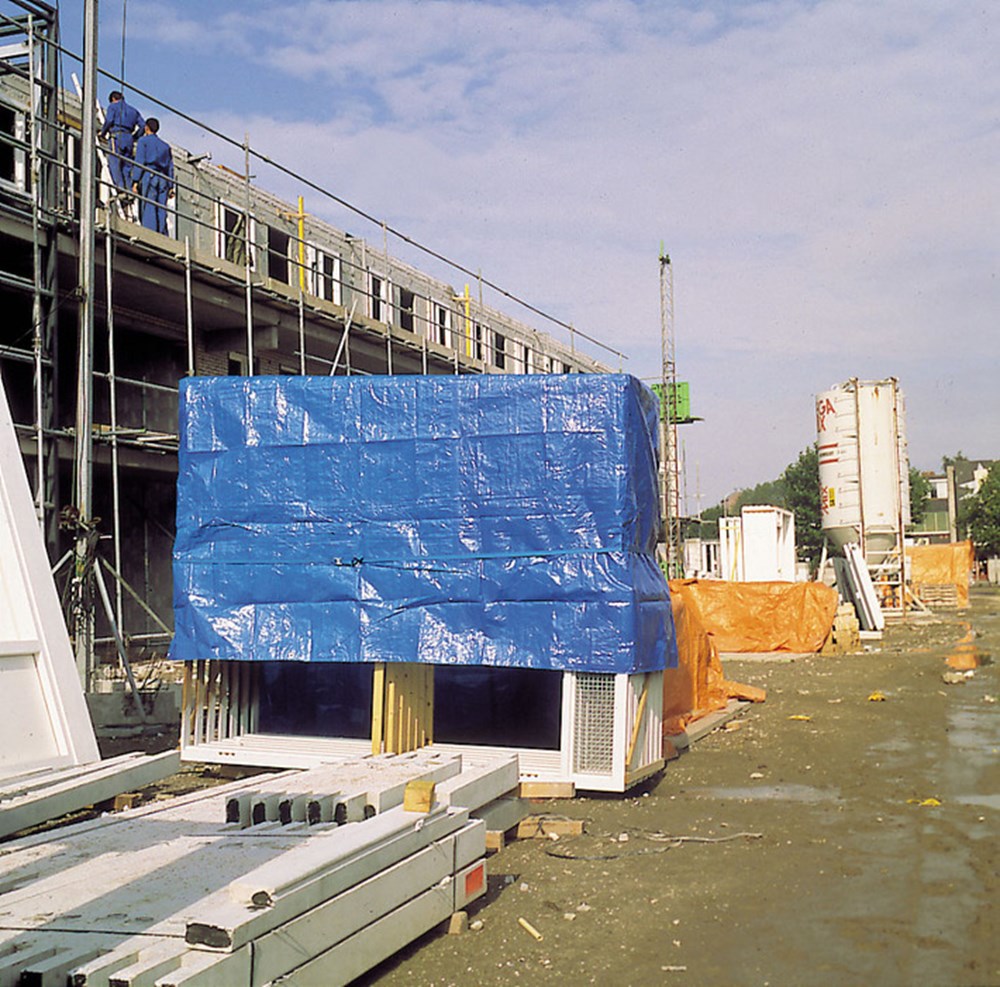 dekzeil pe standaard blauw cover