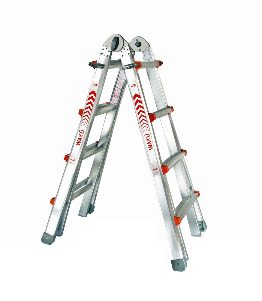vouwladder telescoop alu.ongecoat waku-4